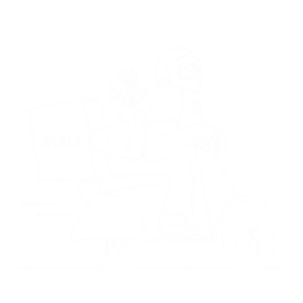 Mensajero de hubly en camino a entregar tu pedido